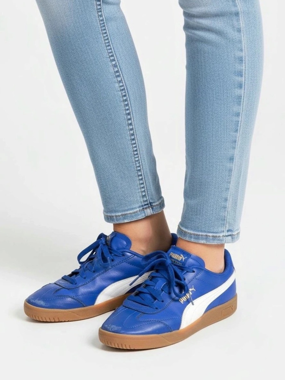 Puma Club 5v5 Sneakers – Royal Blue/White – Youth Size 4
